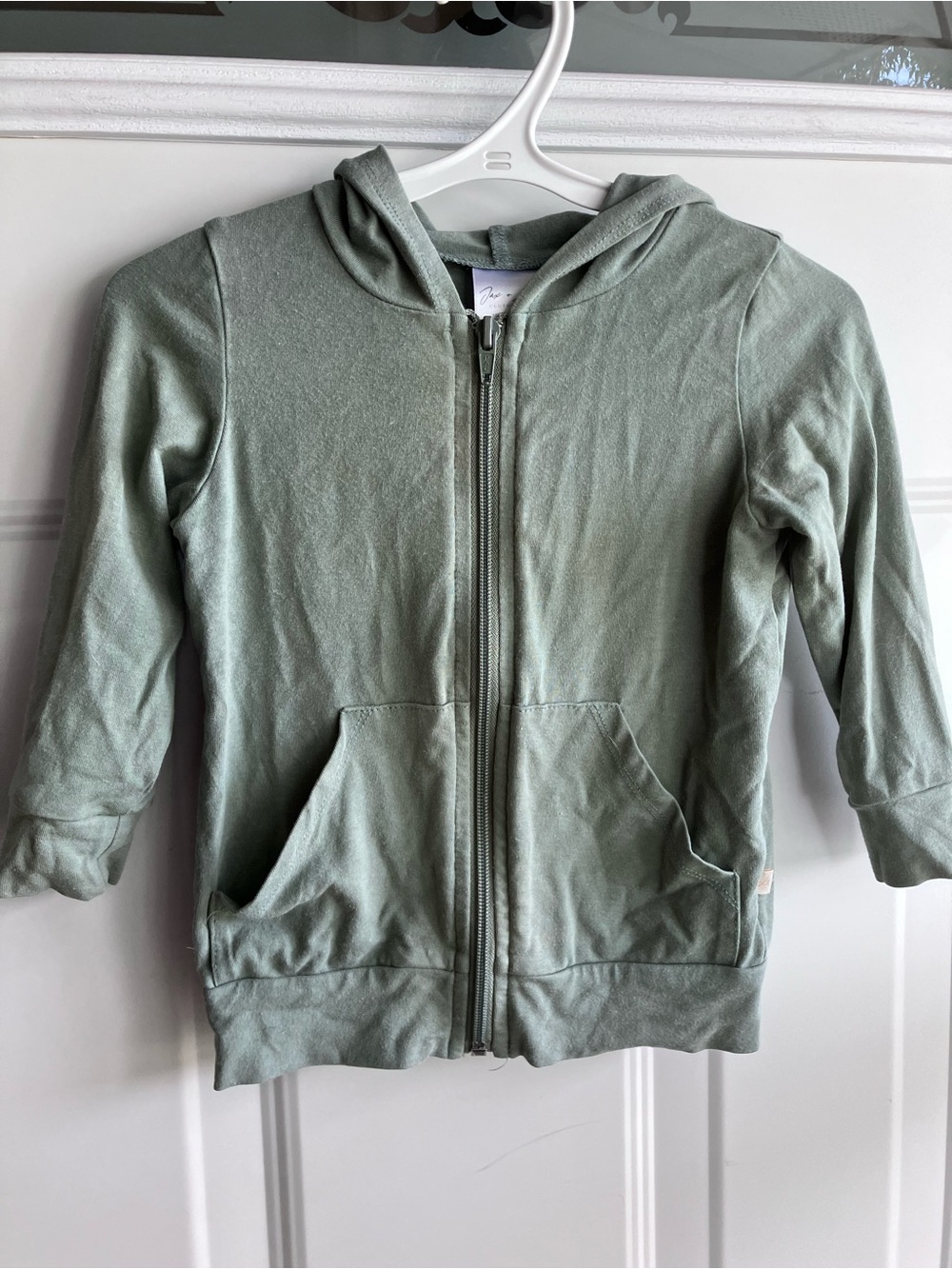 Jax & Lennon green zip hooded sweater 12-18 months
